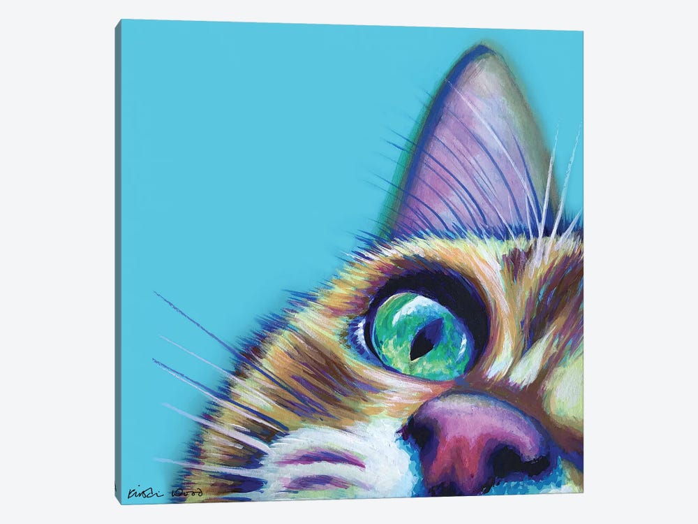 Ginger On Turquoise by Kirstin Wood 1-piece Canvas Print