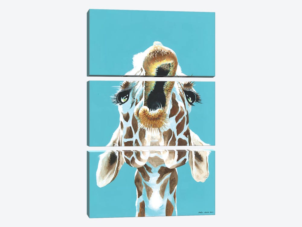 Having A Giraffe by Kirstin Wood 3-piece Canvas Wall Art