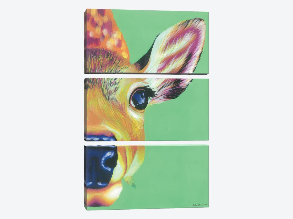 Hello Deer 3-piece Canvas Print