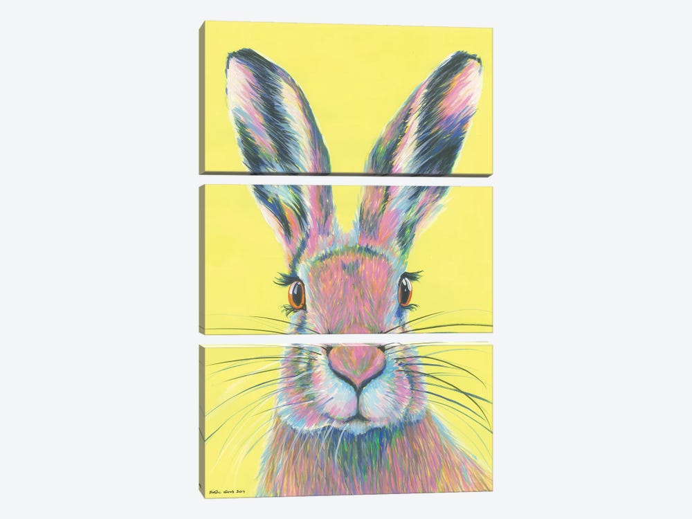 Mad March Hare by Kirstin Wood 3-piece Canvas Art Print