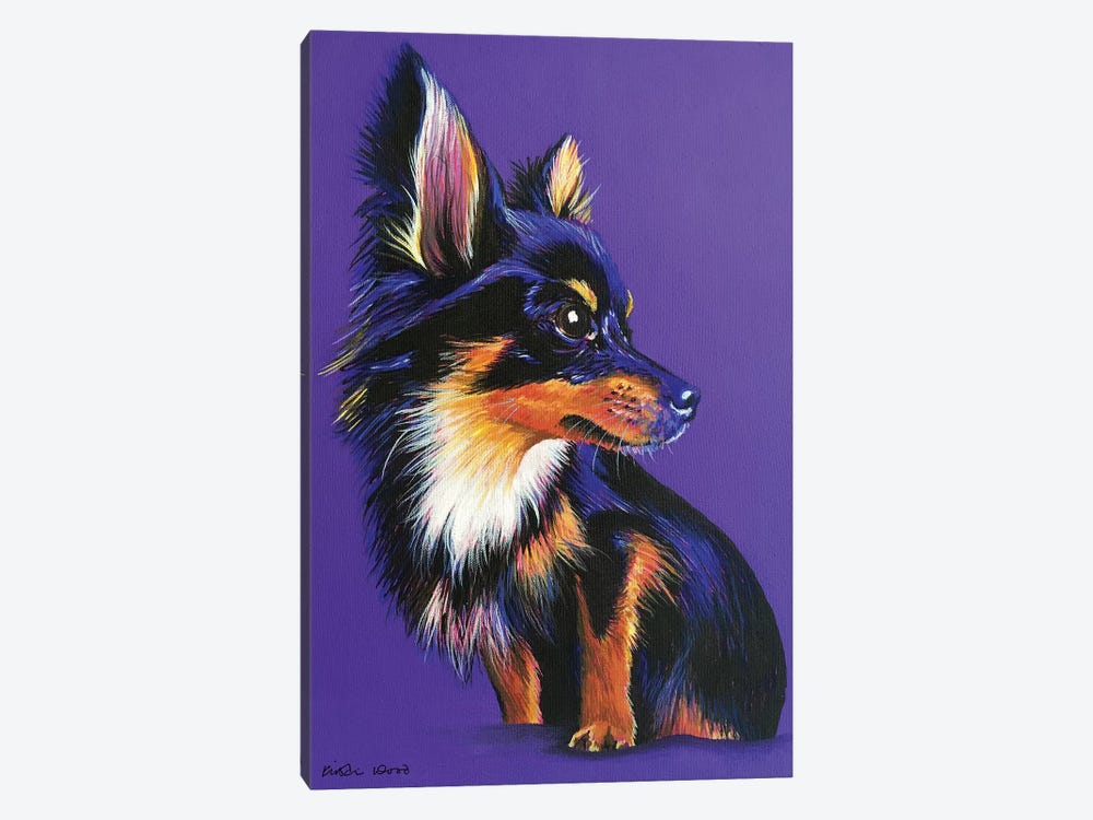Chihuahua On Purple by Kirstin Wood 1-piece Canvas Art Print