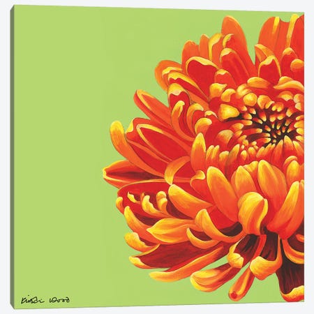 Orange Bloom Canvas Print #KWO84} by Kirstin Wood Canvas Wall Art