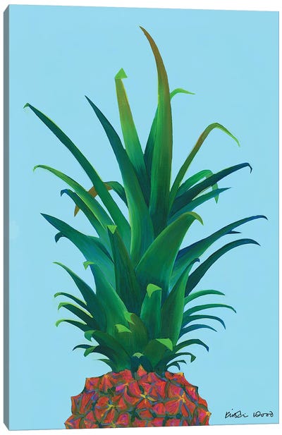 Spiky Pineapple Canvas Art Print - Pineapple Art