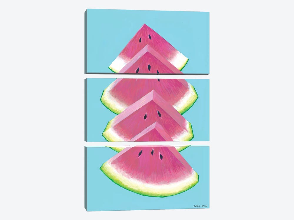Watermelon Wedges by Kirstin Wood 3-piece Canvas Art