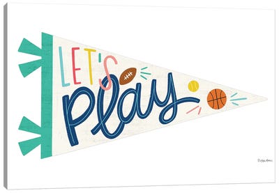 Let's Play Pennant Canvas Art Print - Pre-K & Kindergarten