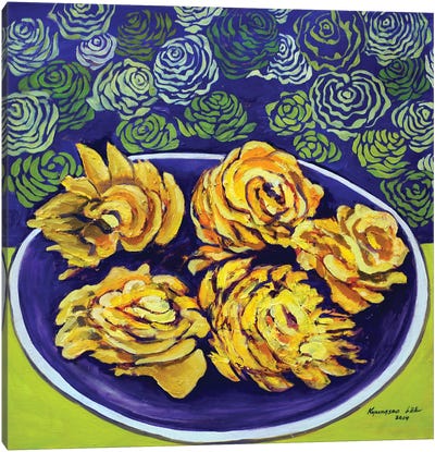 Flowers Of Buttercup Canvas Art Print - Kyungsoo Lee