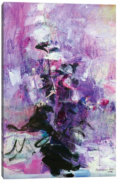 Pink Wind Canvas Art Print - Kyungsoo Lee