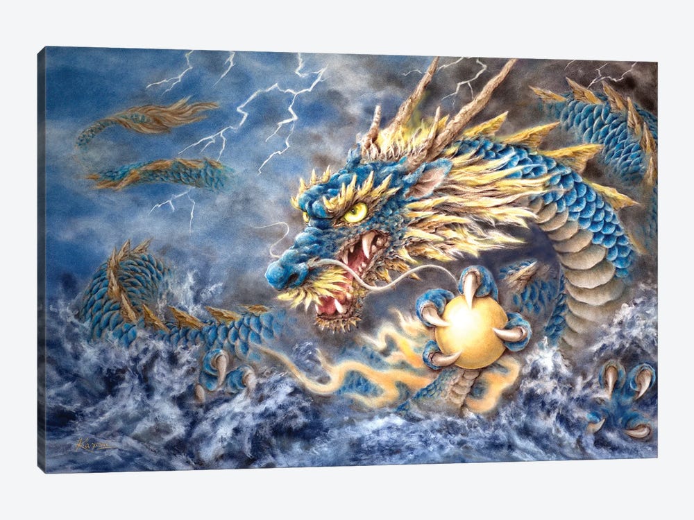 Blue Dragon by Kayomi Harai 1-piece Canvas Wall Art