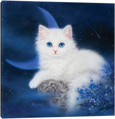 Blue Moon Canvas Art Print - Kayomi Harai