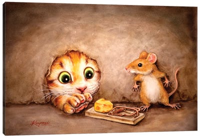 Bon Appetit Canvas Art Print - Mouse Art