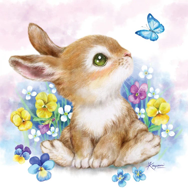 Bunny And Butterfly by Kayomi Harai wall art
