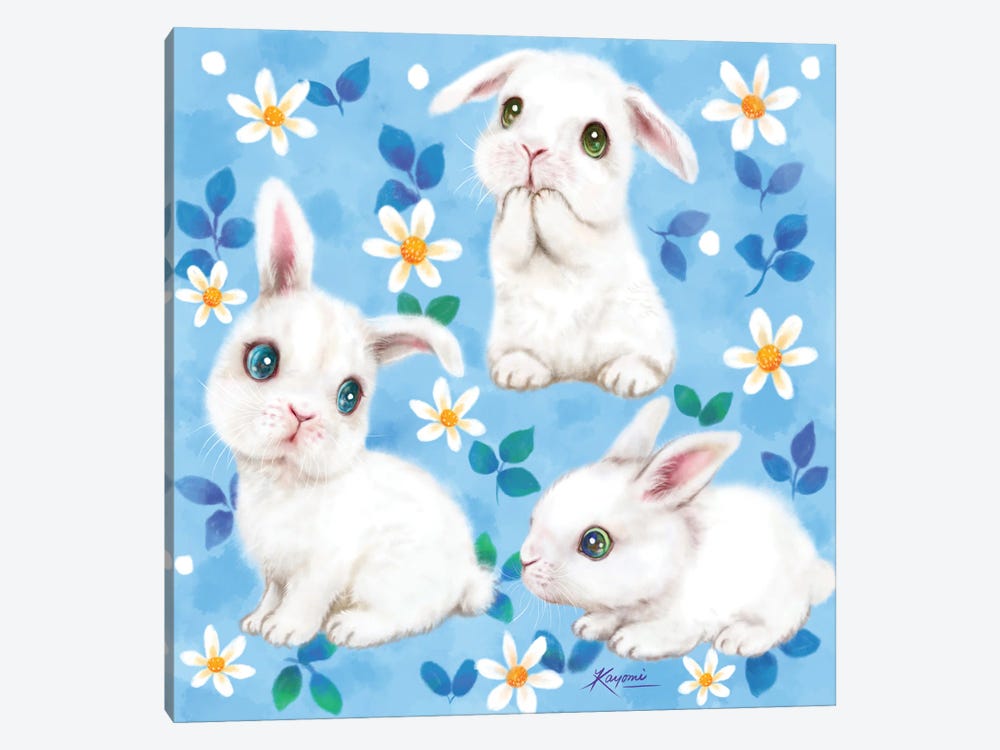 Bunny Trio by Kayomi Harai 1-piece Canvas Print
