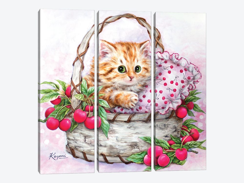 Cherries by Kayomi Harai 3-piece Canvas Print