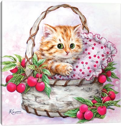 Cherries Canvas Art Print - Kayomi Harai