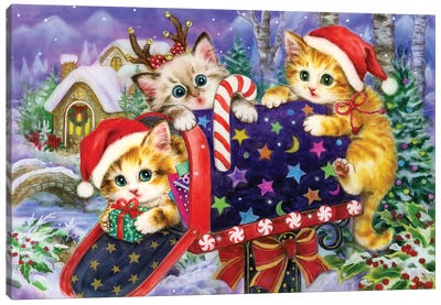 Christmas Mailbox Canvas Art Print - Kayomi Harai