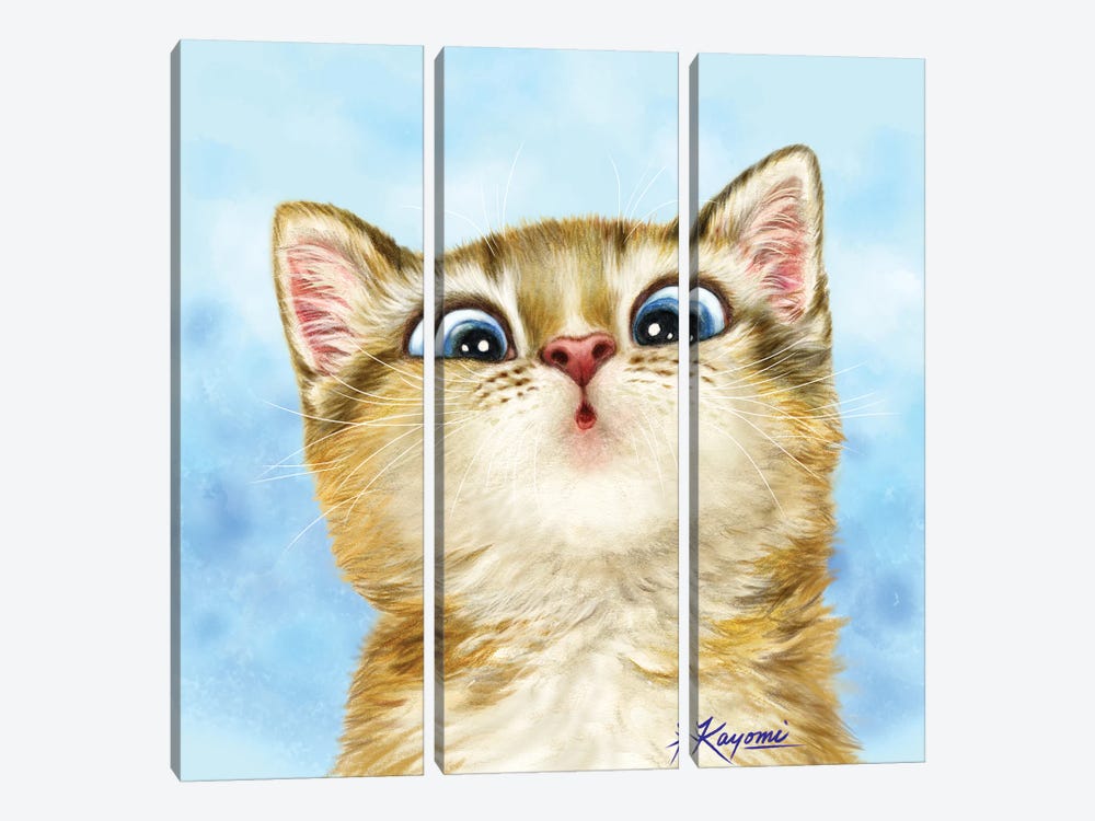365 Days Of Cats: 17 by Kayomi Harai 3-piece Canvas Art Print