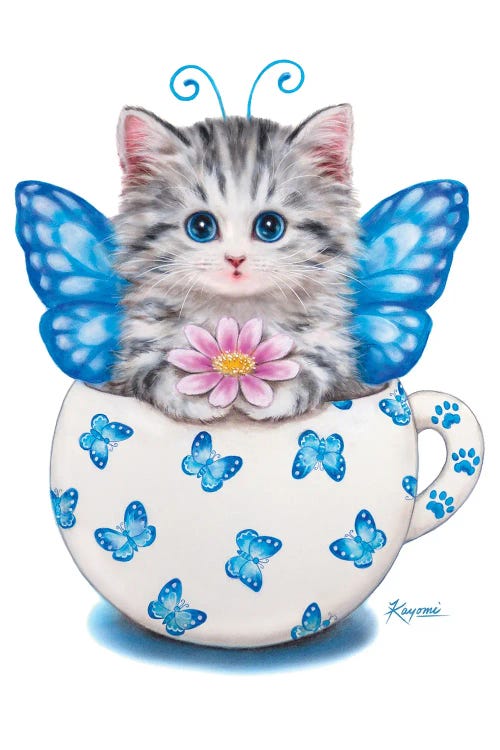 Cup Kitty Butterfly