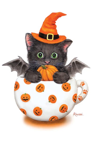 Kittens: Cup Kitty Pumpkin by Kayomi Harai
