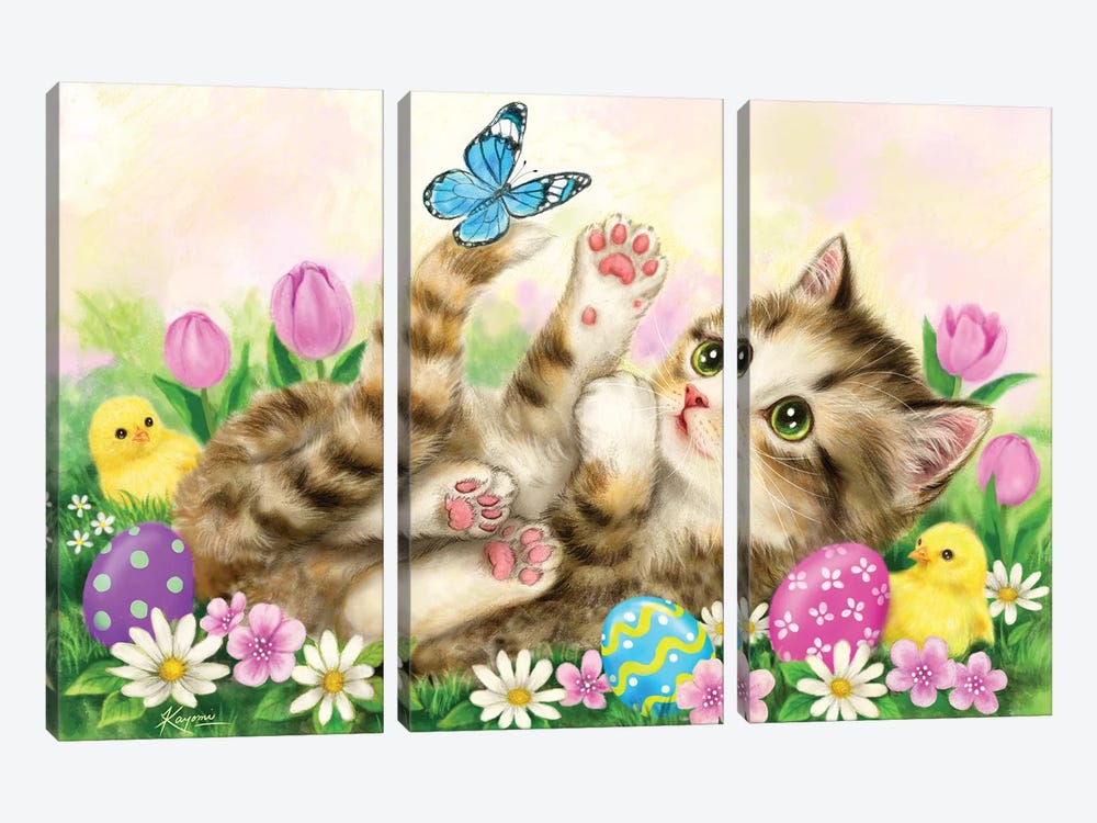 Easter Garden by Kayomi Harai 3-piece Canvas Wall Art