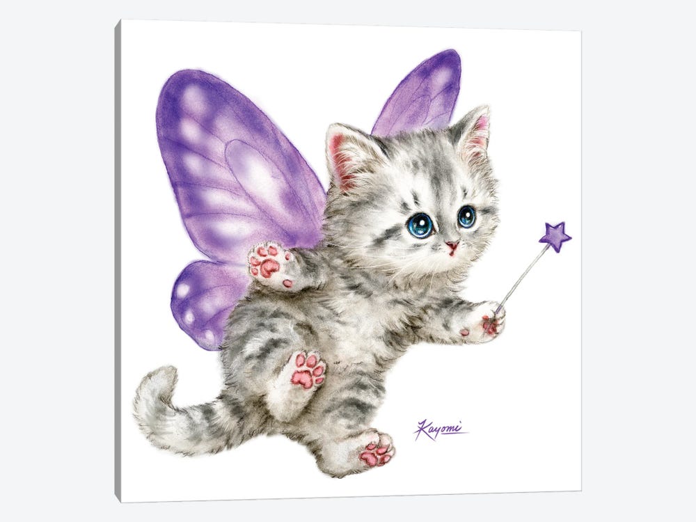 Fairy Kitten Purple by Kayomi Harai 1-piece Canvas Art