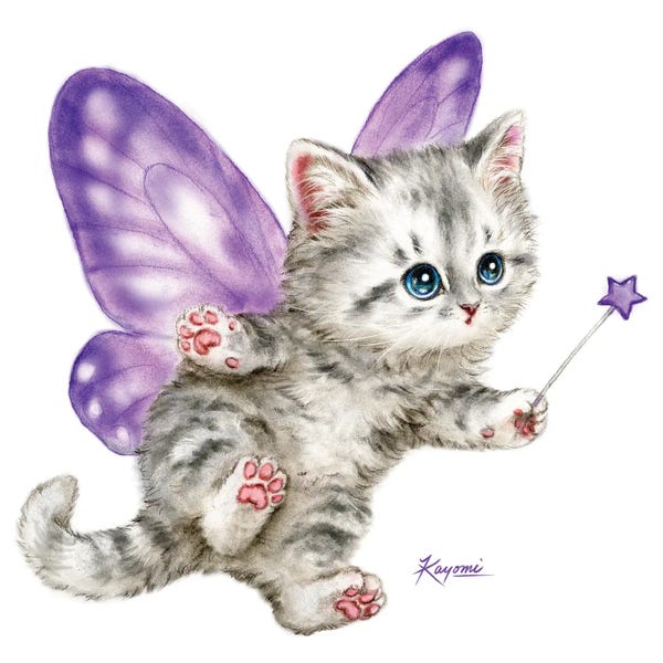 Kayomi Harai: Fairy Kitten Purple by Kayomi Harai