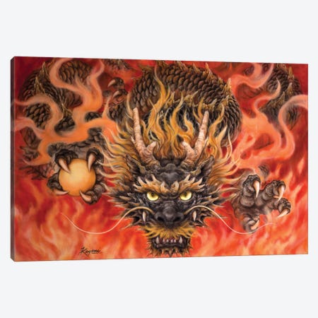 Fire Dragon Canvas Print #KYI184} by Kayomi Harai Canvas Art Print