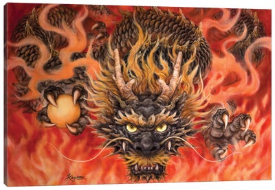 Fire Dragon Canvas Art Print - Kayomi Harai