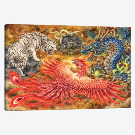 Four Heavenly Beasts Canvas Print #KYI193} by Kayomi Harai Art Print