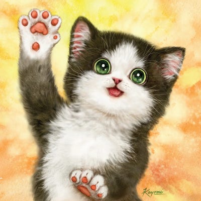 High Five Cat by Kayomi Harai art print