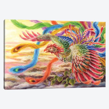 Houou Japanese Phoenix Canvas Print #KYI213} by Kayomi Harai Canvas Artwork