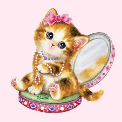 Kitten In A Compact by Kayomi Harai canvas print
