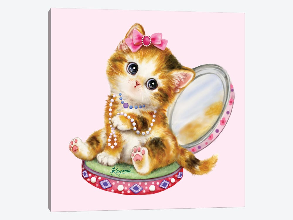 Kitten In A Compact by Kayomi Harai 1-piece Canvas Wall Art