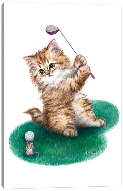 Little Golfer Canvas Art Print - Kayomi Harai