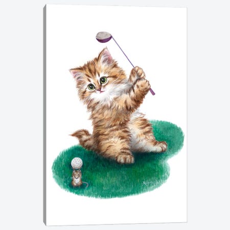 Little Golfer Canvas Print #KYI232} by Kayomi Harai Canvas Artwork