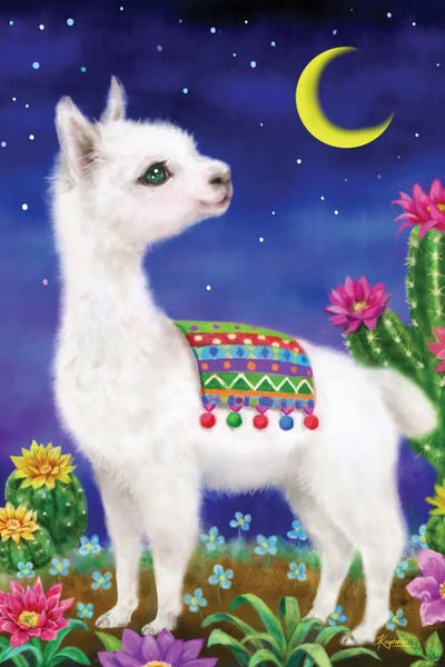 Llamas: Llama In The Moonlight by Kayomi Harai