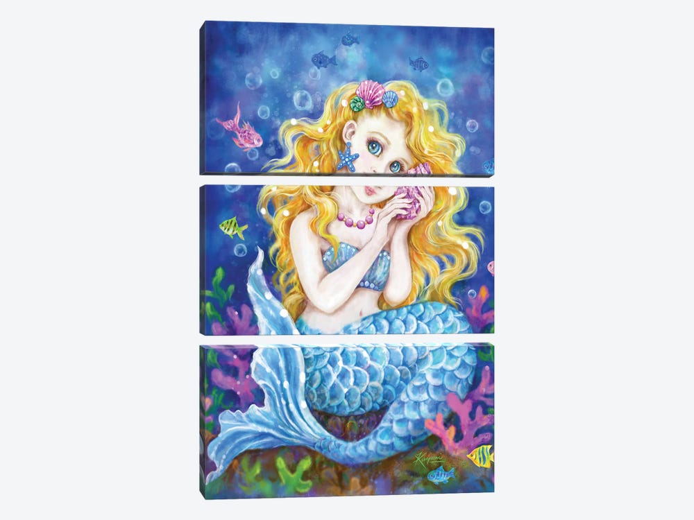 Mermaid by Kayomi Harai 3-piece Canvas Art Print
