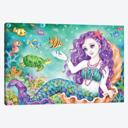 Mermaid And Friends Canvas Print #KYI237} by Kayomi Harai Art Print