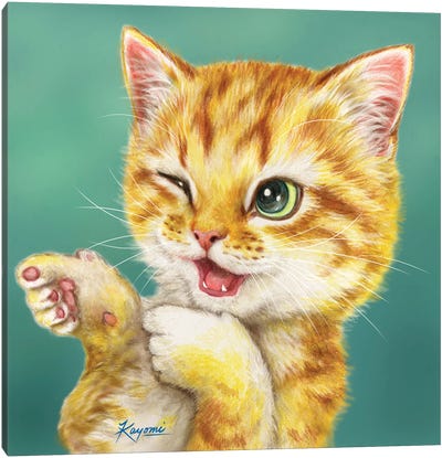 365 Days Of Cats: 45 Canvas Art Print - Kayomi Harai
