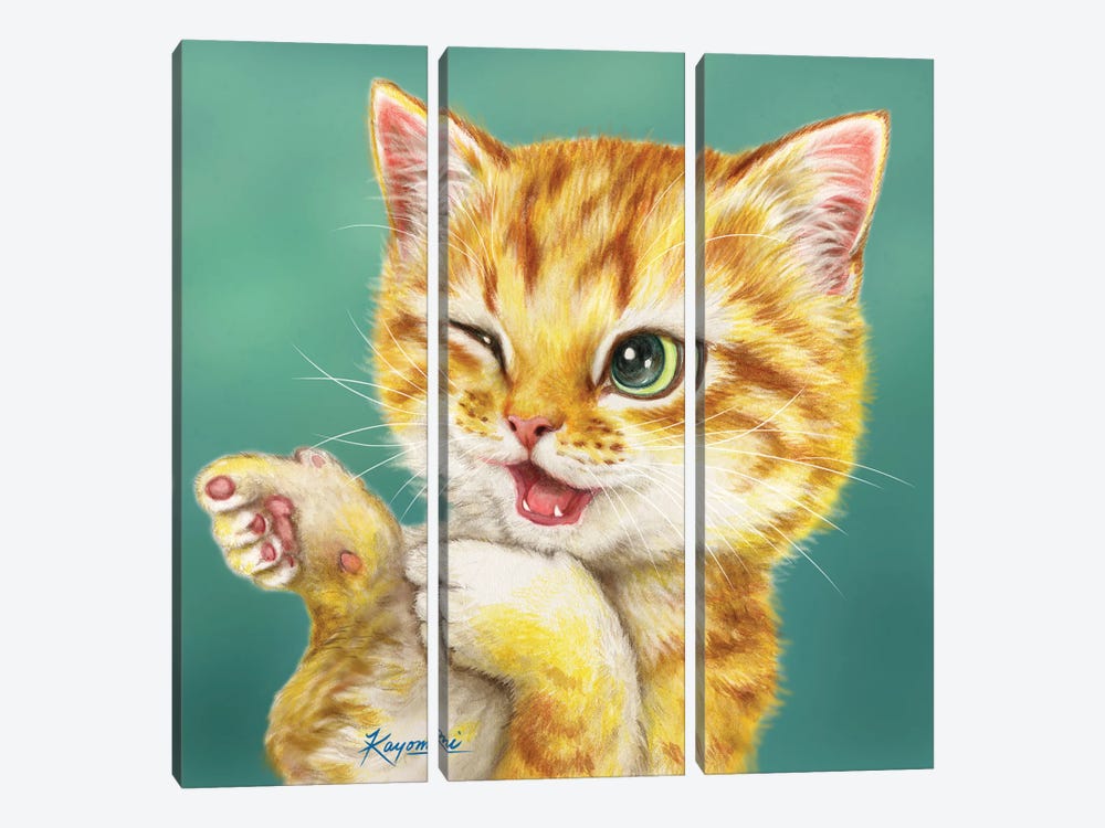 365 Days Of Cats: 45 by Kayomi Harai 3-piece Canvas Print