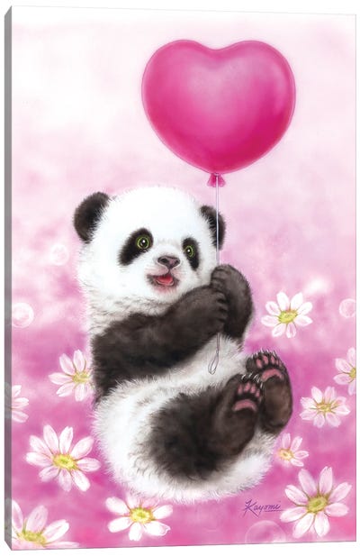 Panda Baloon Canvas Art Print - Kayomi Harai