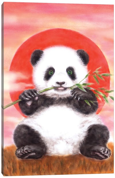 Panda Dawn Canvas Art Print - Chinese Décor