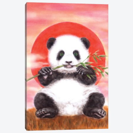 Panda Dawn Canvas Print #KYI264} by Kayomi Harai Canvas Artwork