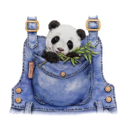 Panda Overall by Kayomi Harai framed canvas print