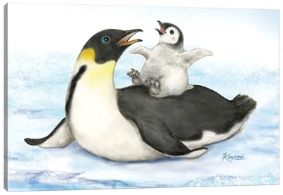 Penguins Happy Time Canvas Art Print - Kayomi Harai