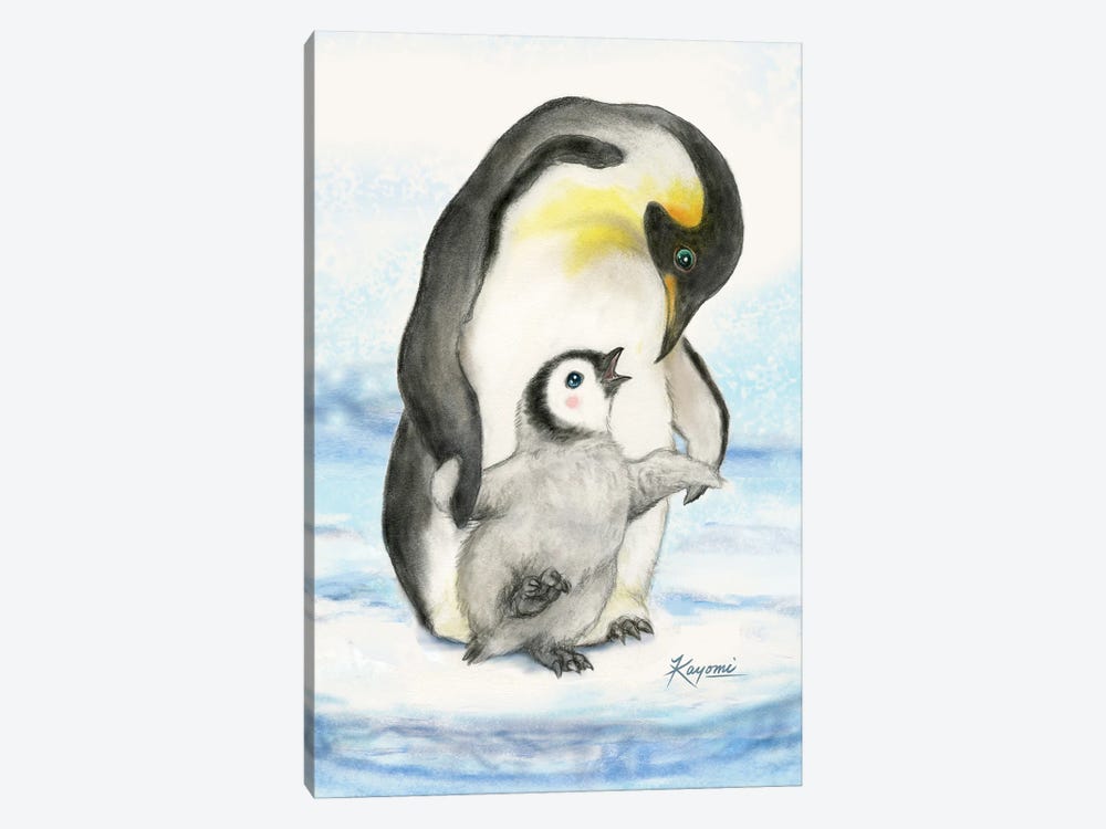 Penguins Holding Hands by Kayomi Harai 1-piece Canvas Art