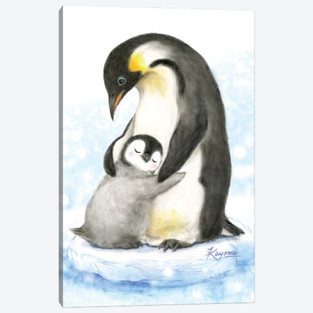 Penguins Hug Canvas Print #KYI272} by Kayomi Harai Canvas Art