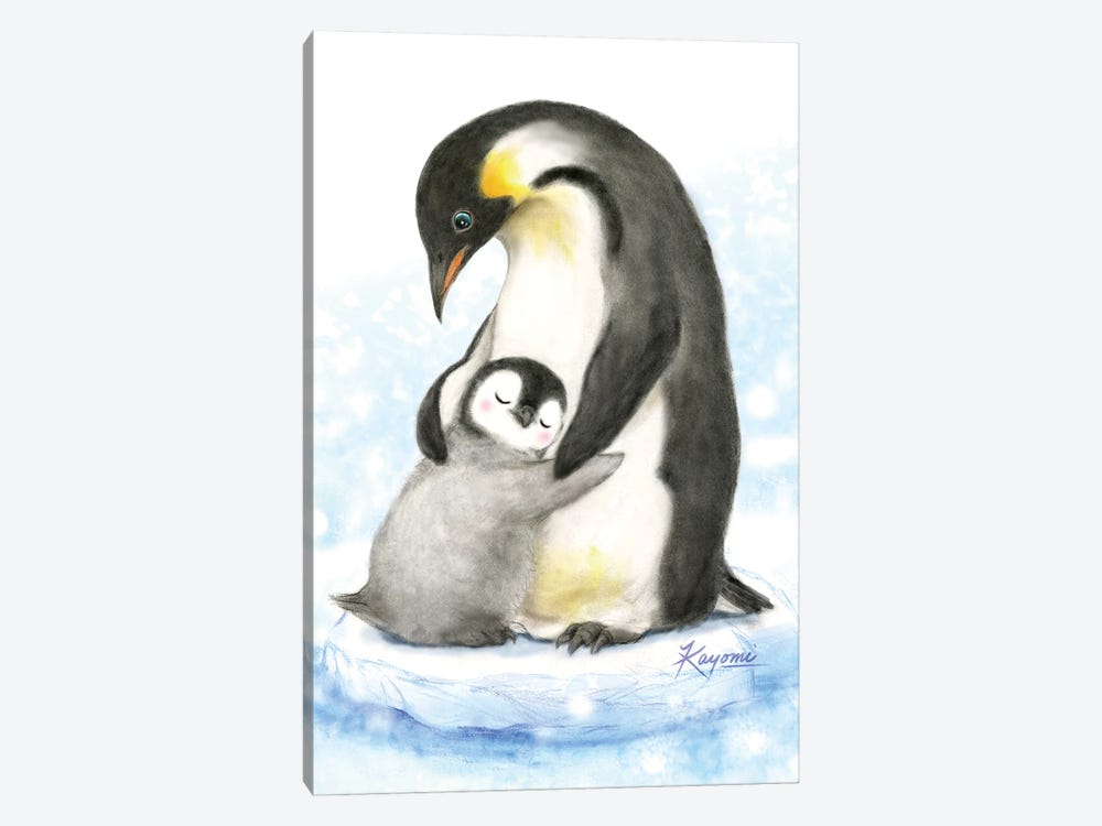 Penguins Hug by Kayomi Harai 1-piece Canvas Print