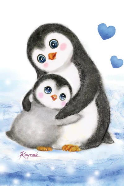 Penguins: Penguins Mom And Me Hug by Kayomi Harai
