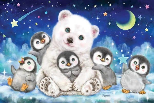 Penguins: Polar Bear And Penguins by Kayomi Harai