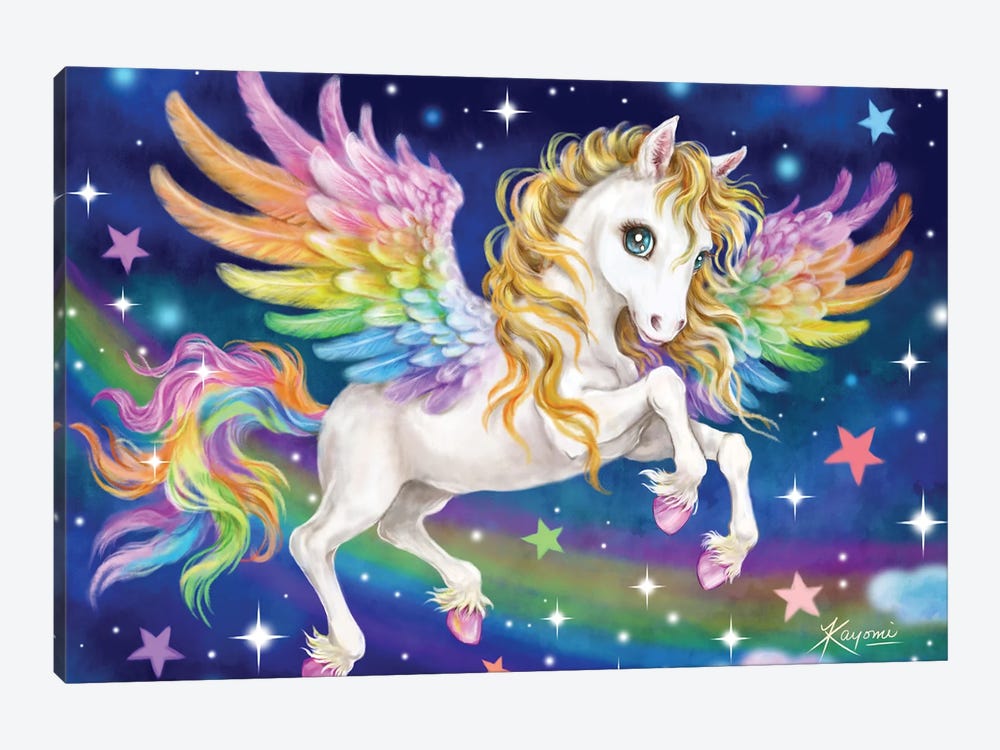 Rainbow Pegasus by Kayomi Harai 1-piece Canvas Artwork